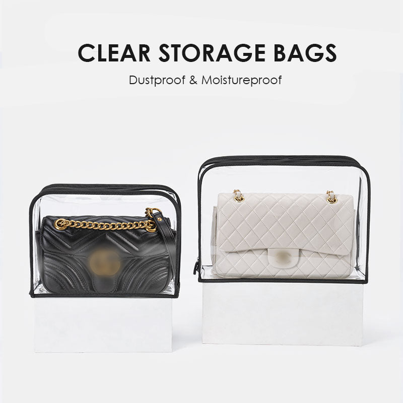 For Onthego PM/Alma BB/Kelly 25/Boy Chanel Handbag | TPU Transparent Dust Cover Bag with Zipper