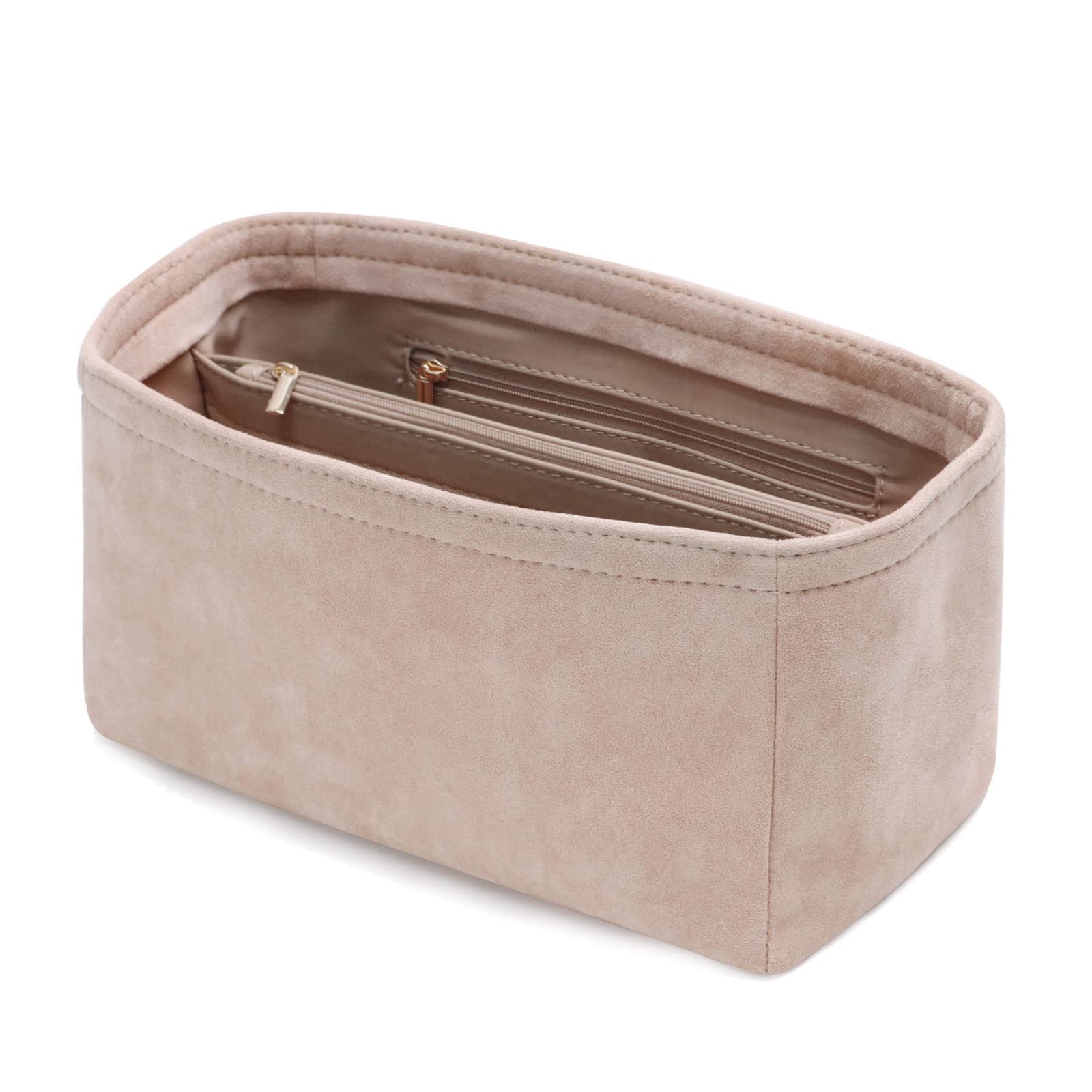 Neverfull PM / MM / GM Suedette Regular Style Leather Handbag Organizer  (Beige) (More Colors Available)