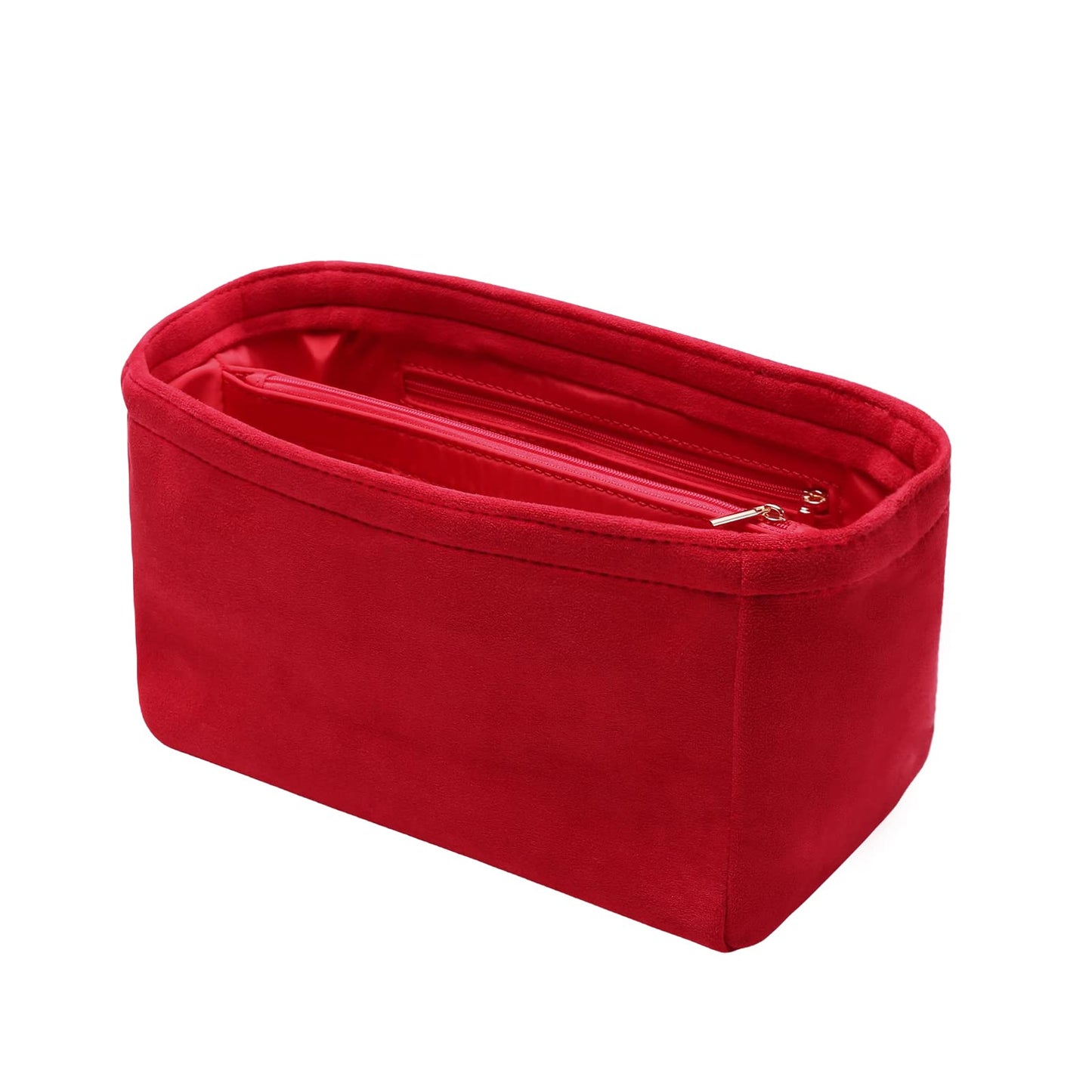 Suede Velvet Handbag Organizer Insert