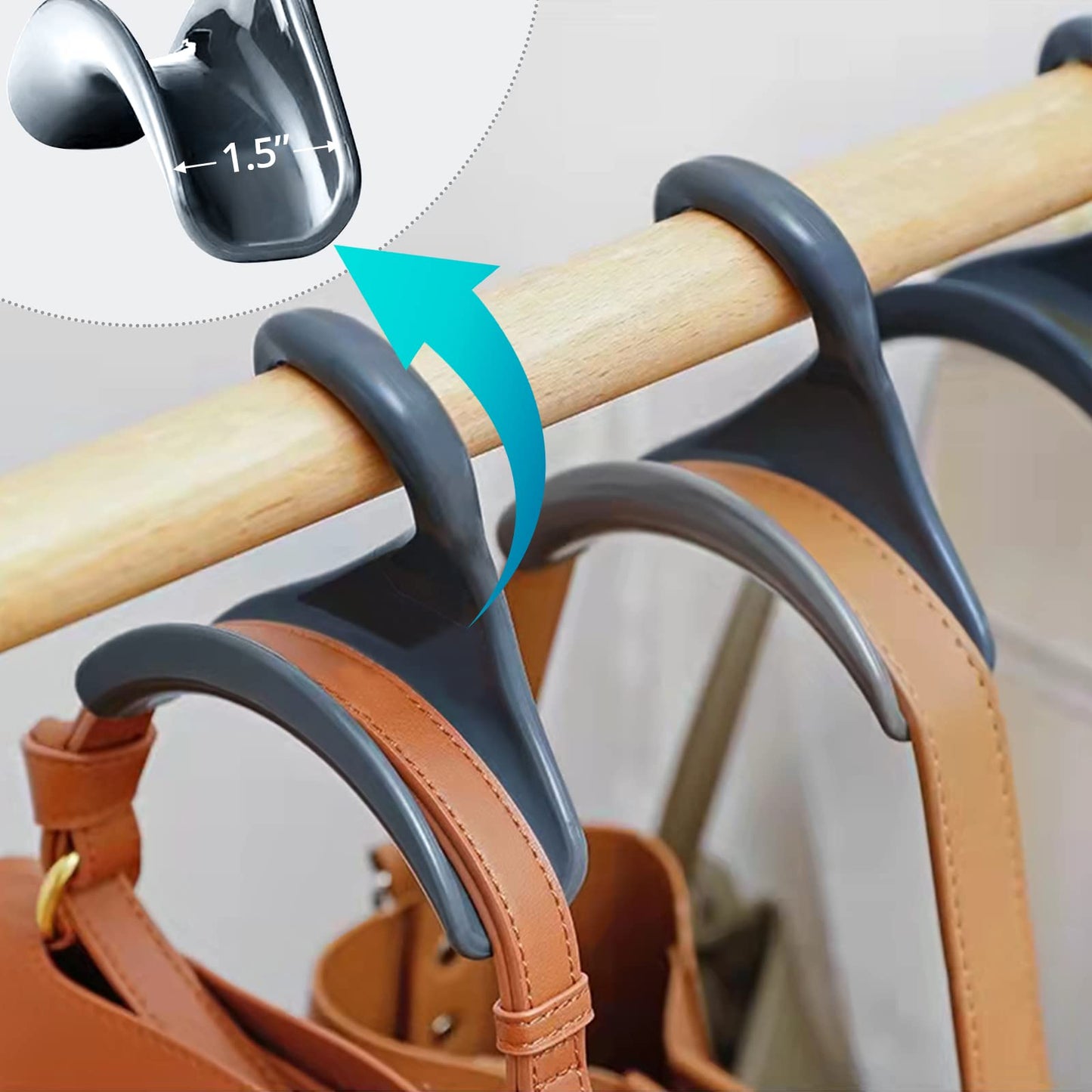 6 Pieces Purse Hanger Hook Rack Holder
